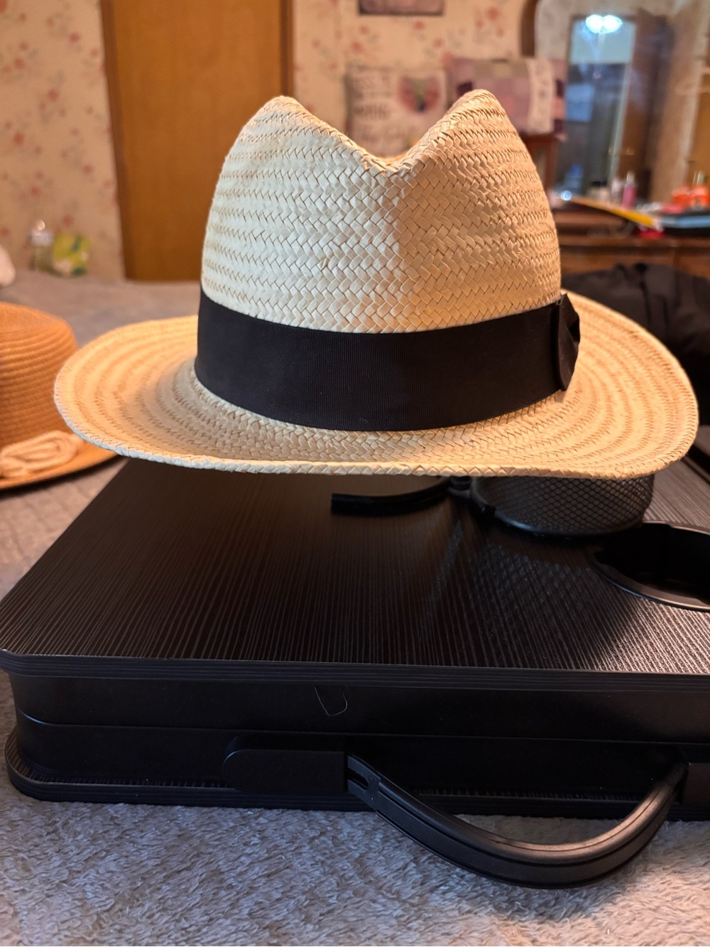 Target Natural Straw Fedora with Black Band